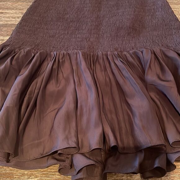 Alc taryn smocked mini skirt brown new no tags - Picture 6 of 8